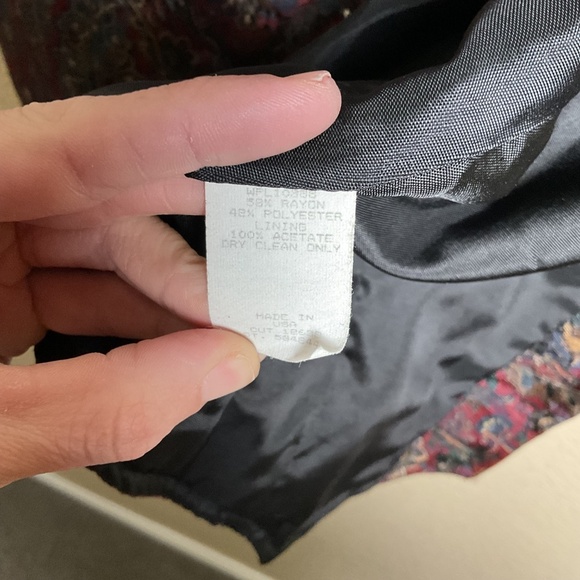 WAH MAKER Mens Medium Vintage Frontier Paisley Western Vest Collard Pockets - Picture 7 of 8